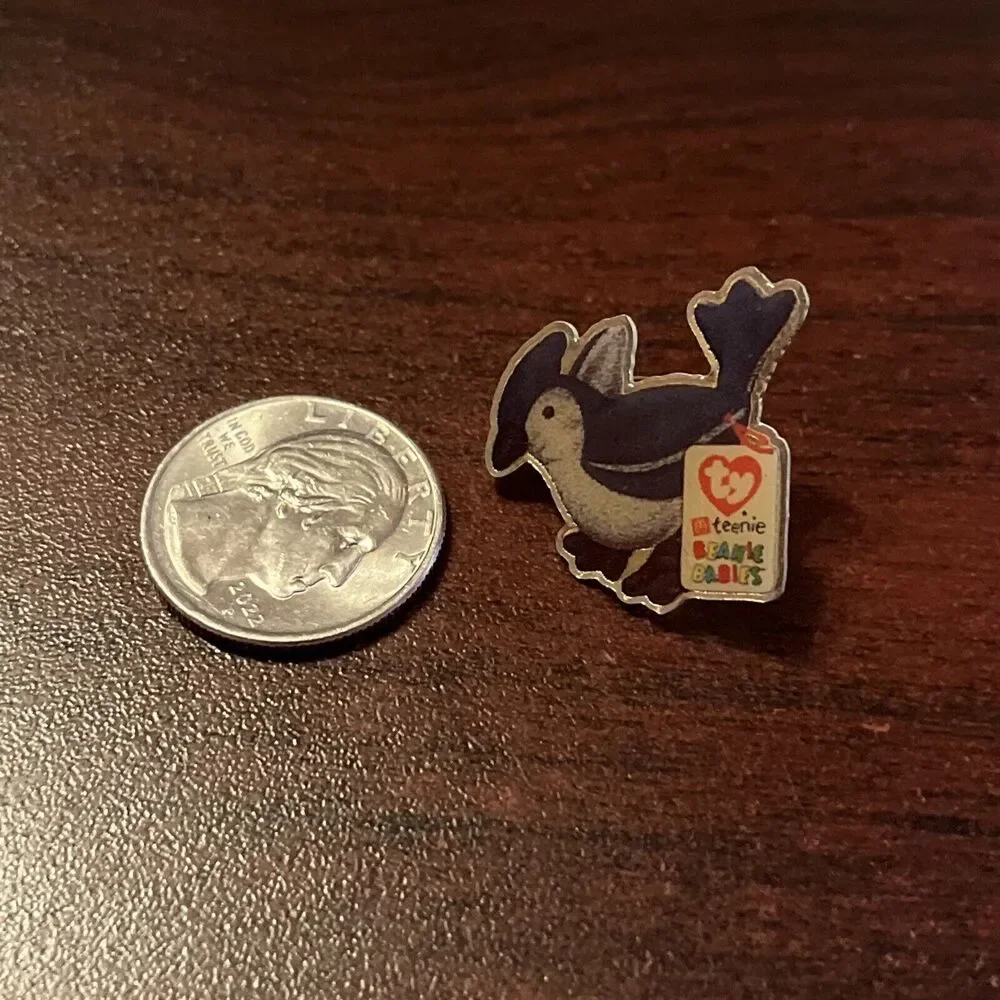 McDonald’s Ty Teenie Beanie Babies Blue Jay Employee Lapel Hat‎ Pin